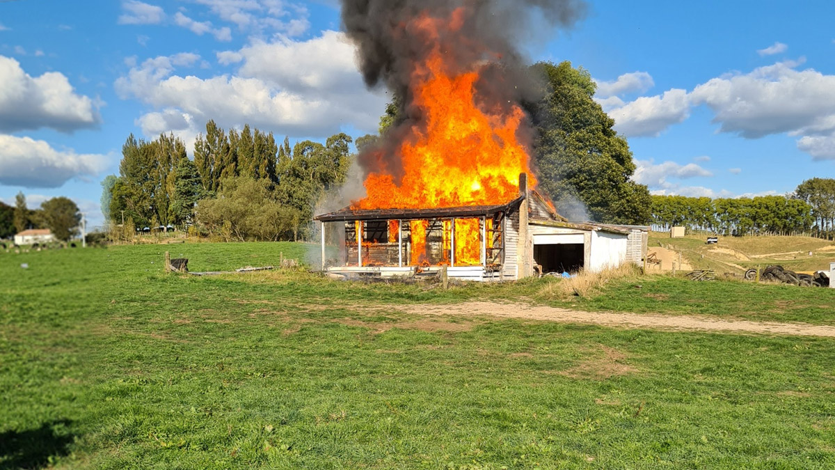 Northway Homes Rural Investment Property Original House Demolition Burn